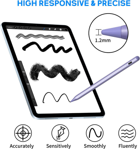 Active Stylus Pens for Touch Screens, NTHJOYS Digital Pencil for iOS/Android with Magnetic Design