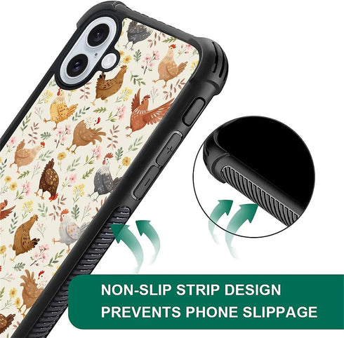 Deaorew 16 Countryside for iPhone Case | Classic Slim Cover Design | Chicken Flowers
