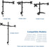 VIVO Pack PT-SD-HP02 Hardware for Monitor Stand, Includes Pole Cap, Cable Clips, Screws, Spacers, Allen Wrenches