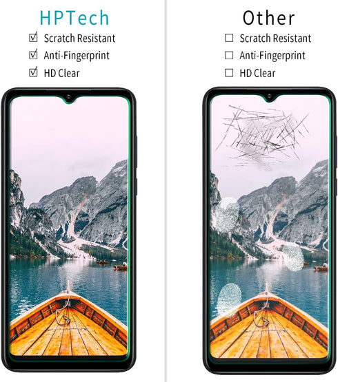 HPTech Screen Protector (2 Pack) for Motorola Moto G Pure, Tempered Glass, Easy to Install, Anti Scratch