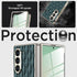 Miimall Slim Fit for Samsung Galaxy Z Fold 6 Case, Camera Protection, Ultra Thin PU Leather Luxury Case, Green