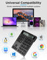 YoFeW 34 2-in-1 Rechargeable Wireless Number Pad for Laptop, Keys Numeric Keypad with Dual Bluetooth & Display, Numpad