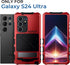 Samsung Galaxy S24 Ultra Case Heavy Duty Metal Aluminium Bumper with Built in Screen Protector, Military Grade Rubber