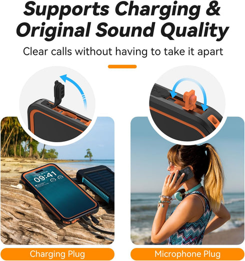 Waterproof Case for iPhone 15 Pro Max, IP68 Built-in Lens Screen Protector, Full Body Magnetic Protective Cover