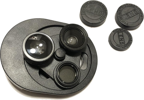 Mobile Phone Lens, 3 in 1 Clip On 198° Fish Eye + 0.63X Wide Angle + 15X Macro Lens, HD Camera Lens Kit