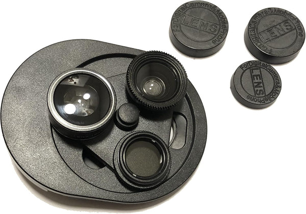 Mobile Phone Lens, 3 in 1 Clip On 198° Fish Eye + 0.63X Wide Angle + 15X Macro Lens, HD Camera Lens Kit