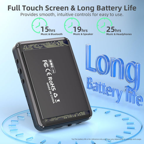Tengsen MP3 5.3 MP3 Slot,64GB Player with Bluetooth Portable Music Player with Speaker,FM Radio,E-Book,Shuffle/Repeat