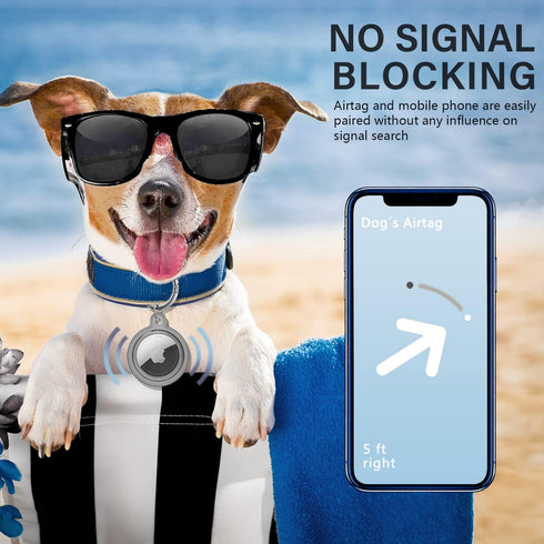 Galafoki Airtag Holder, 6 Pack Waterproof Apple Airtag with Keychain, Shockproof & Scratchproof for Pet Tracking, Clear