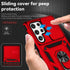 SunStory Military-Grade Case for Samsung Galaxy S22 Ultra with HD Screen Protector, Kickstand & Slide Camera Cover, Red