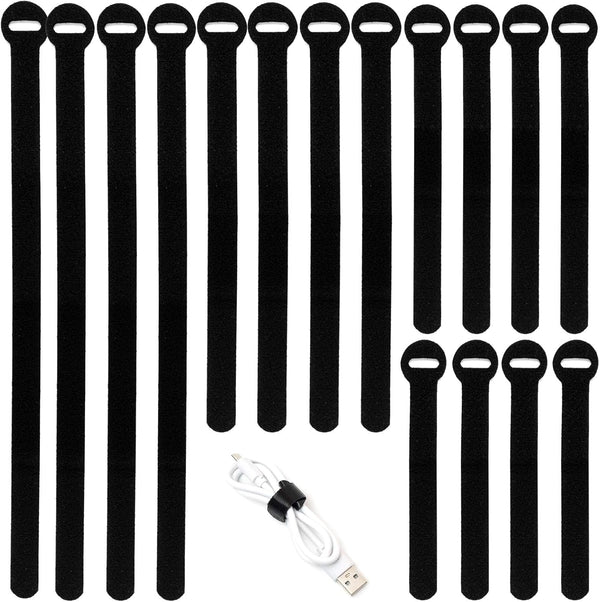 150PCS Reusable Cable Ties - Multi-Purpose Hook & Loop Cable Straps 4+6+8+10inch, Adjustable Fastening Cord Organizer,