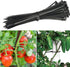 100Pcs 8 Inch 40lbs Heavy Duty Industrial Zip Toes Tensile Strength Releasable Black Tie Wraps Reusable Zip Toes Tie