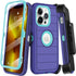 iPhone 13 Pro Max Case (6.7") - Dark Blue, Heavy Duty Shockproof, Military Grade, with Belt Clip, Kickstand & Screen