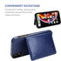 KIHUWEY Compatible with iPhone XR Wallet Case, Premium Leather Kickstand Protective Cover, Blue