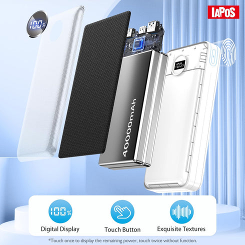 Portable Charger 40000mAh Power Bank, 1 USB-C & 2 USB-A Out, 22.5W Fast Charging External Battery Pack for iPhone 15/15