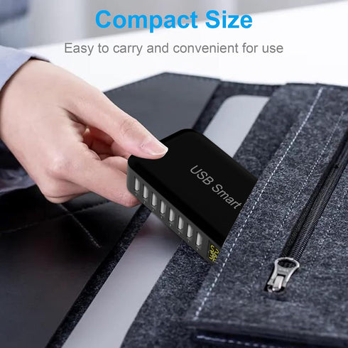 USB Charging Station Ziwodiv 8-Port 60W/12A USB Charger Hub, Compact Desktop Charger for iPhone, iPad, Samsung