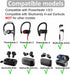 8 Pairs Silicone Ear Tips, Compatible with Powerbeats 3 2 1, Rubber Replacement Eartips for Skullcandy Earbuds, Black