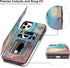 LETO Luxury Flip Folio Leather Wallet Case for iPhone 12 Pro Max, Fashion Designs for Women, Built-in Card Slots, Opal