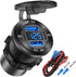 Upgraded 4 Port 12V USB Outlet Aluminum Charger, 78W Dual PD & QC Multiple USB Port for Car, Waterproof for Marine Boat