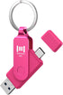 mosDART 64GB Dual USB 3.2 Type-C Flash Drive, 150MB/S Thumb Drive with Keychain