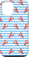 Kirovair Art Lobster Pattern Blue White Stripes Illustration Case for iPhone 12/12 Pro