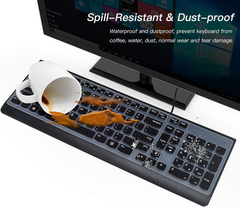 CaseBuy Keyboard Cover for Lenovo 510 Wireless Keyboard - GX30N81775, Black Protector Skin