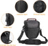 FOSOTO DSLR Camera Case Nylon Holster Bag Compatible for Nikon D3300 D3400 D3500 D5300 D5600 B700, Canon EOS Rebel XT