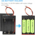 Goweewon 2 Pack 3 (3x1.5 4.5V Pack (3 AA Battery Holder, AA Battery Holder with Leads, with Switch, Volt) AA Battery