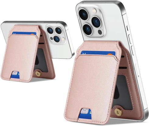Cavor Magsafe Wallet for Apple Wallet, Magnetic Phone Magsafe Wallet for iPhone 15/14 Pro Max/14 Pro/13/12, Pink