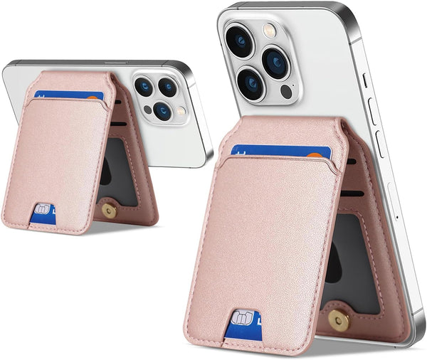 Cavor Magsafe Wallet for Apple Wallet, Magnetic Phone Magsafe Wallet for iPhone 15/14 Pro Max/14 Pro/13/12, Pink