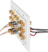 Fosmon HD8006 3-Gang 7.1 Surround Distribution Wall Plate for Home Theater, Gold Plated Copper