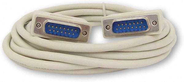 10 Foot DB15 15 Pin Serial Port Cable, Male/Male