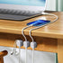 6 Pack Magnetic Cord Organizer, White Self Adhesive Clips for Desk, Nightstand, Phone Charger, Home, Office