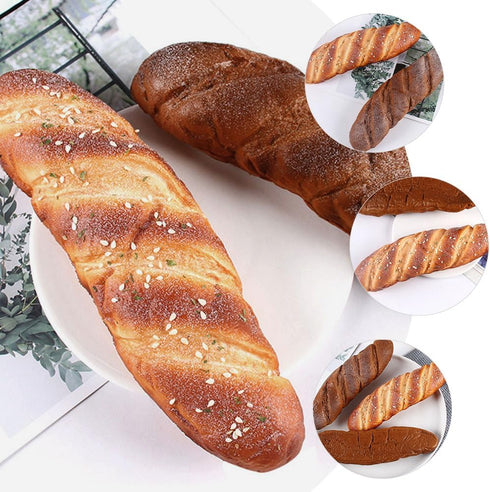LIFKOME 9.05X2.75X1.37In Pu Artificial Bread Model Simulation Bread Photo Prop Bakery Display Kitchen Decor Lifelike