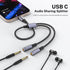 MOSWAG USB C to Dual 3.5mm Female Headphone Splitter,Type C to Dual 3.5mm Female Headphone Adapter Compatible with Pixel 7 6, Galaxy S23 iPhone 15 Pro Max/Pro/Plus by MOSWAG