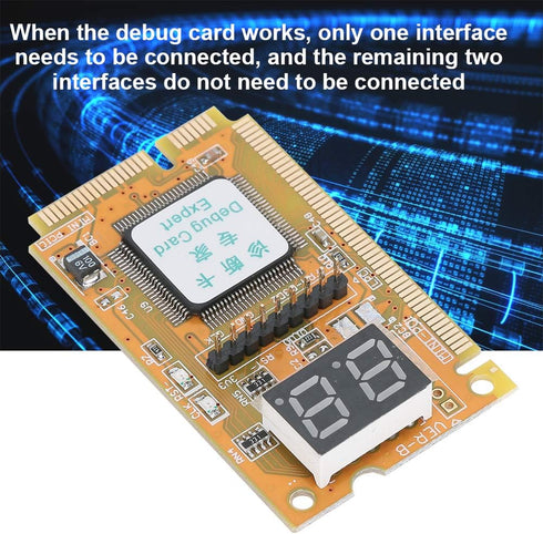 Bewinner Debug Card, Portable Computer Diagnostic Card Support Mini PCI Mini PCI-E LPC Bus Interface, Laptop Analyzer