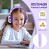 QearFun Kids Headphones with Microphone, Volume Limit, Sharing Jack, Foldable for iPad, Deep Purple Aurora