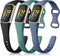Maledan 3 Pack Bands for Fitbit Charge 5 - Soft Slim Thin Sport Replacement Accessories for Charge 5/6