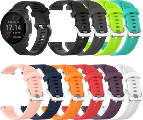 Garmin Forerunner 245 Band, Soft Silicone Replacement Band for Forerunner 645 (No Tracker, Replacement Bands Only)