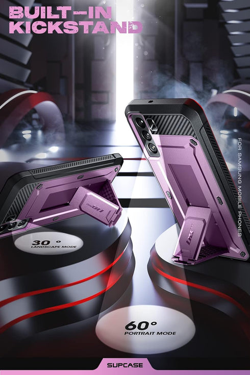 SUPCASE Unicorn Beetle Pro Case for Samsung Galaxy S22, Heavy Duty Full-Body Rugged Kickstand, Purple