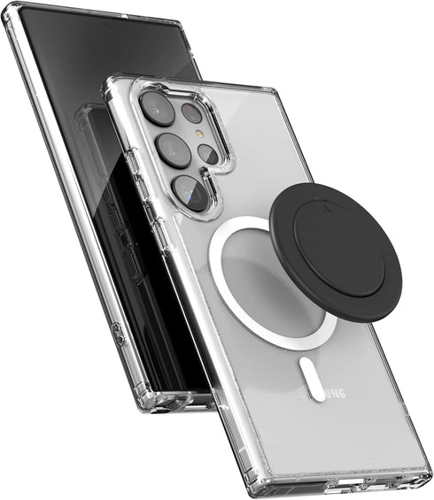 Encased Magnetic Pop Case for Samsung Galaxy S23 Ultra 6.8 (2023) with Compatible Magnet Phone Grip Socket