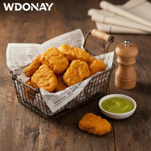 6 Pcs Artificial Chicken Nuggets, Realistic Fake Food Prop PVC Model Fake Fried Chicken Chunks for Restaurant, Kitchen