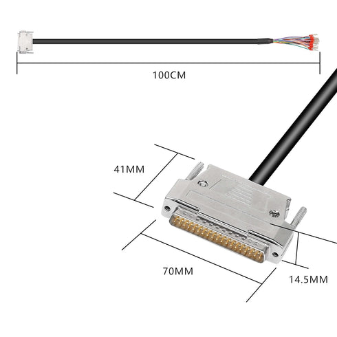 XMSJSIY DB37 Connector Adapter, 37 Pin Serial Extension Cable with Bare Wire - 1M/3.2Ft (DB37 Male)