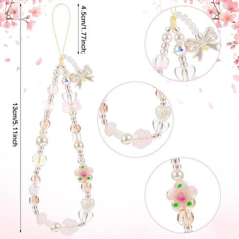 HaiFafafaing Y2k Pink Camera Charm Strap Beaded Digital Phone Charm Wrist Strap Keychain Wristlet Camera Wrist Straps