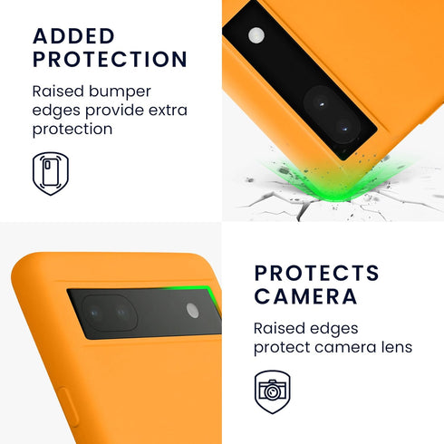 kwmobile Google Pixel 6a Case, Slim Protective TPU Silicone Phone Cover in Fruity Orange