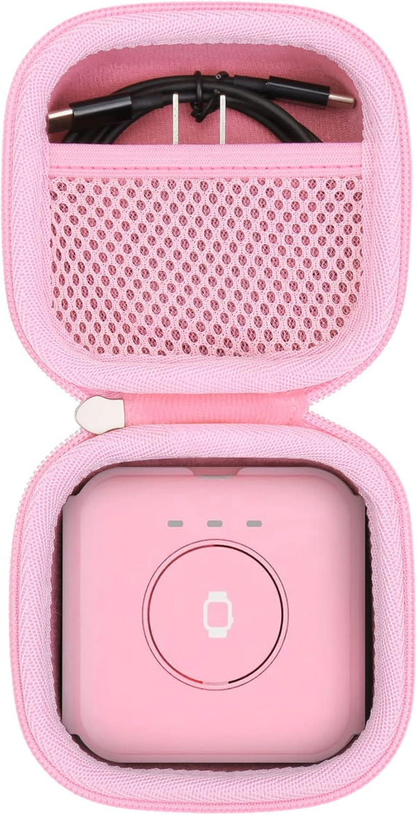 Khanka Hard Travel Case for Iseyyox/RTOPS/Hicober/UCOMX Nano 3 in 1 Wireless Charger (Pink)