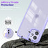 oakxco Thin Slim Clear Case for iPhone 11, Transparent Hybrid Hard Shell & Soft Silicone Rubber Bumper, Purple Lavender