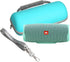 Mchoi Hard Portable Case for JBL Charge 4 / Charge 5 Waterproof Bluetooth Speaker, Teal, with Shoulder Strap, Case Only