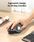 ProtoArc Wireless Trackball Mouse, EM01 NL Ergonomic Bluetooth Rollerball Mouse, Adjustable Angle & 3 Device Connection