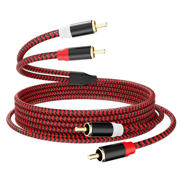 Jelly Tang RCA Cable 6Ft,2Rca Male to 2-Rca Male Audio Stereo Subwoofer Cable [Hi-Fi