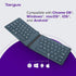 Targus Ergonomic Foldable Bluetooth Keyboard, Split Travel Wireless Keyboard, Rechargeable for Android, iPhone,